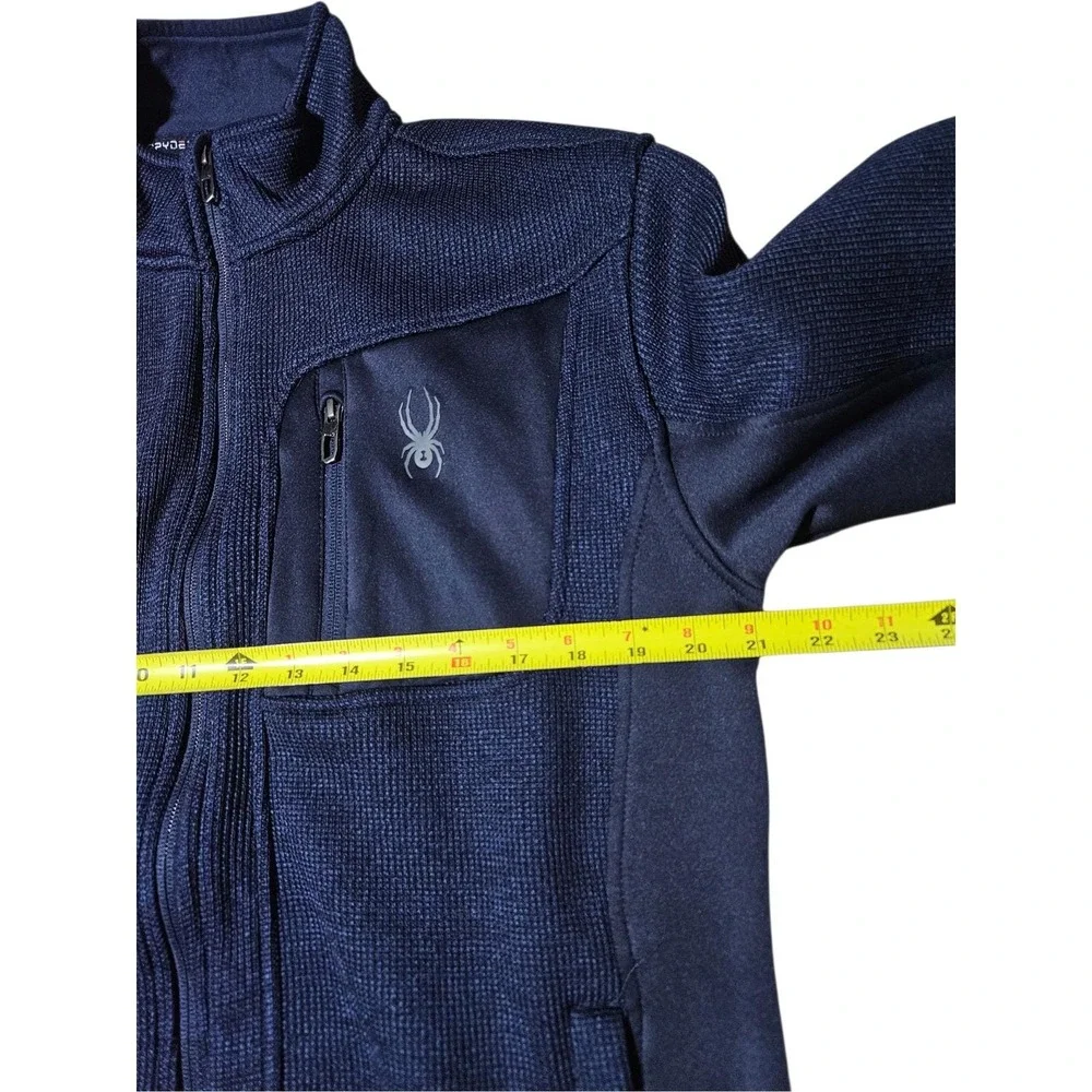 Spyder Mens Large Sweater Bandit Activewear Long Sleeve Full Zip Blue